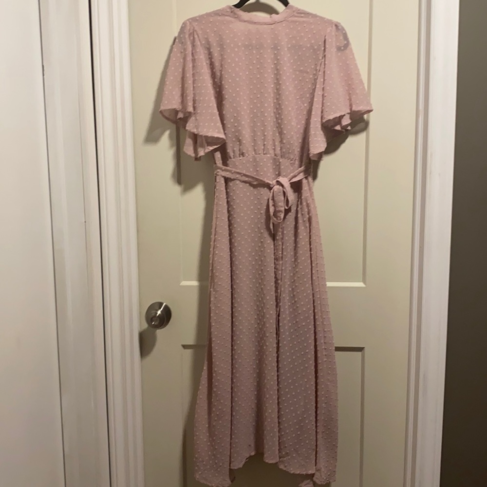 Mock neck long dress